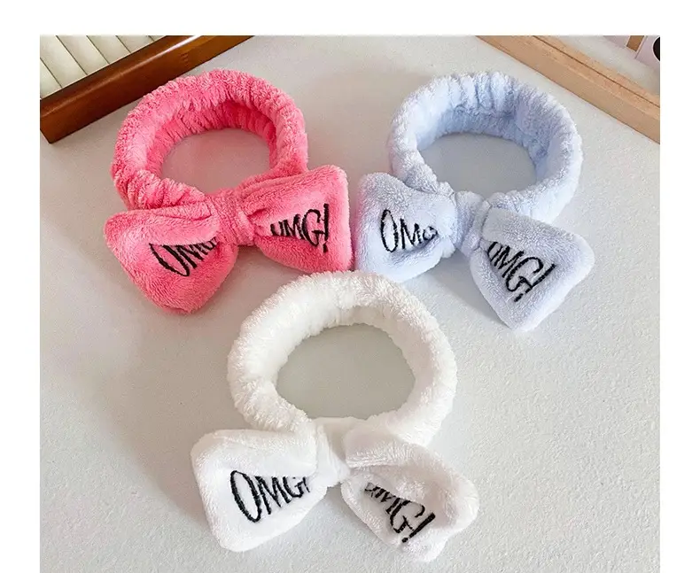 Pink Embroidered Bow Headband for Women — feature 10