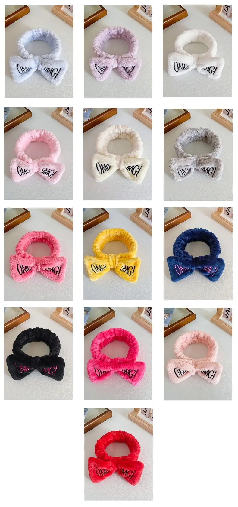 Pink Embroidered Bow Headband for Women — feature 16