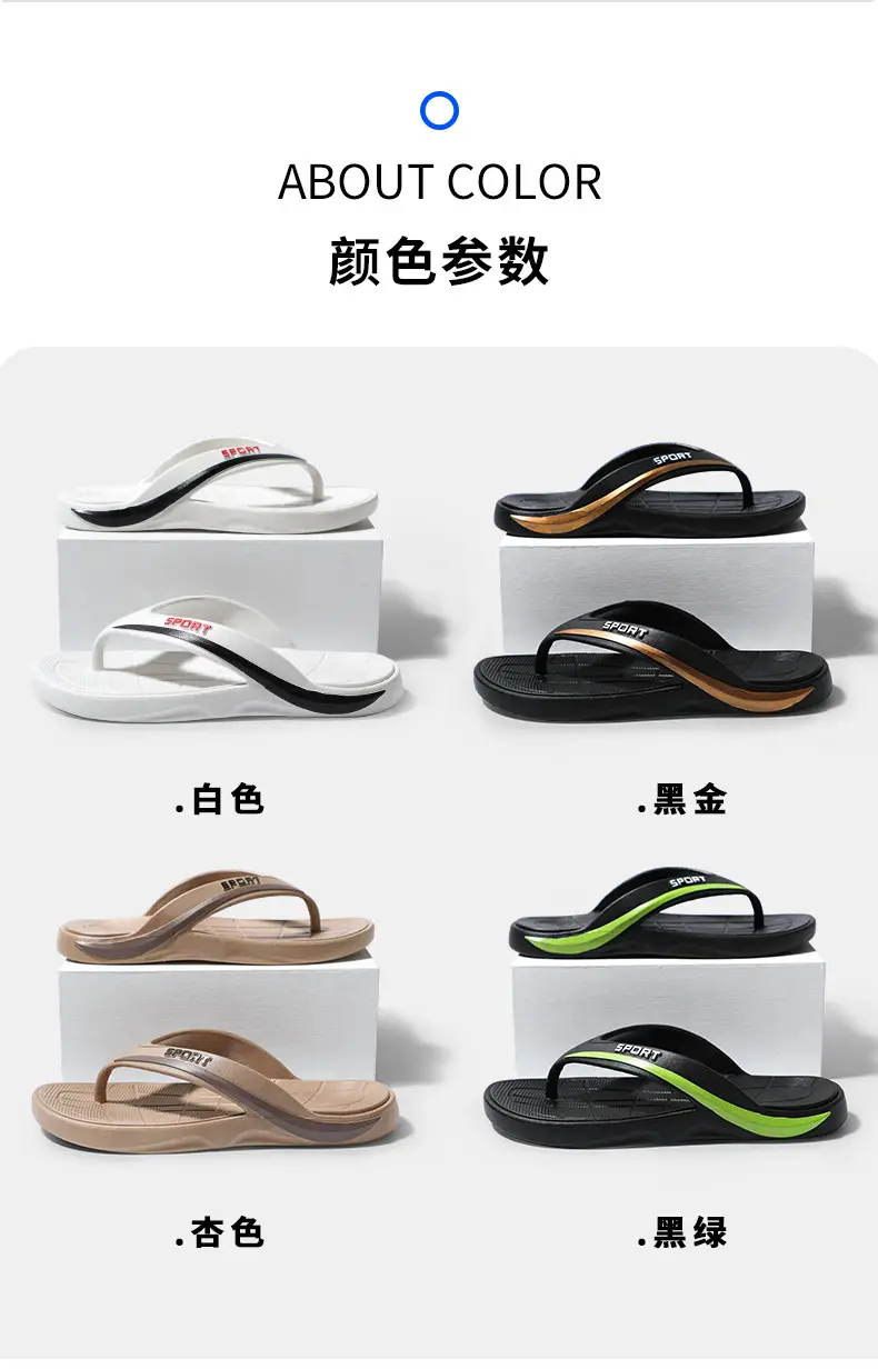 Men's Black Mesh Flip Flops Summer Casual Sandals — feature 11