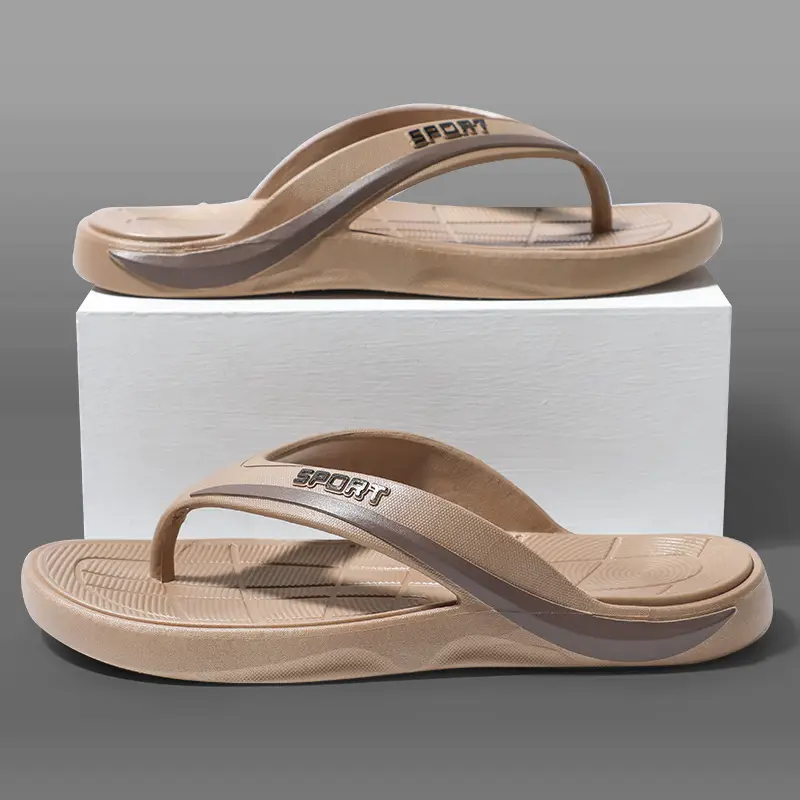 Men's Black Mesh Flip Flops Summer Casual Sandals