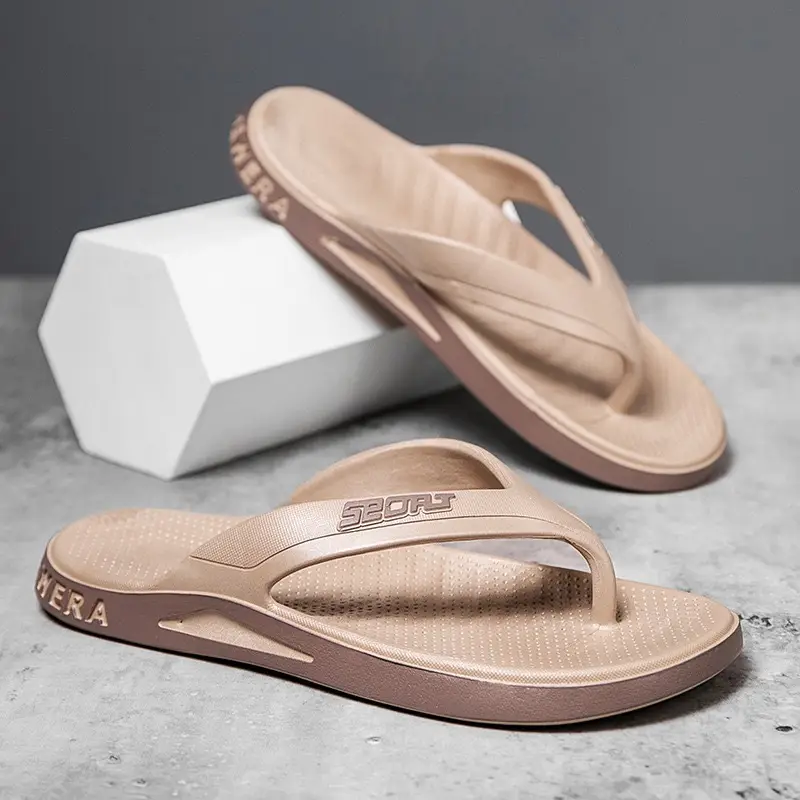 Men's Black Mesh Flip Flops Summer Casual Sandals