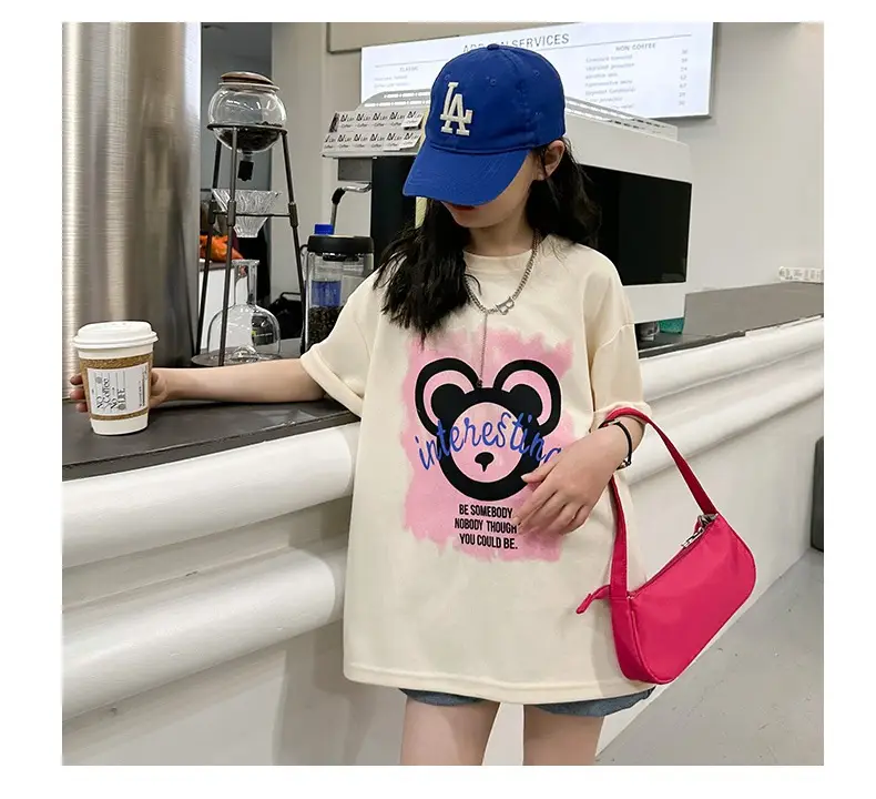 Girls Cotton Printed T-Shirt Medium Large Summer Wear — feature 19