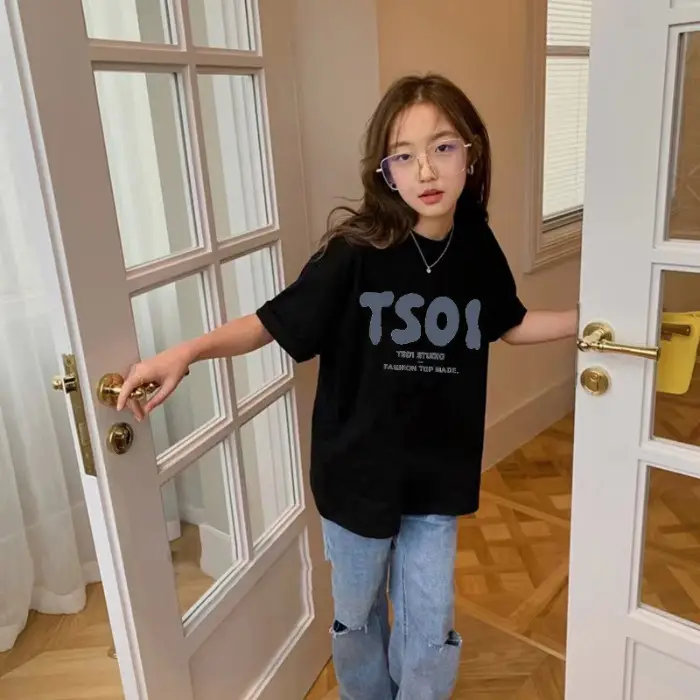 Girls Cotton Printed T-Shirt Medium Large Summer Wear