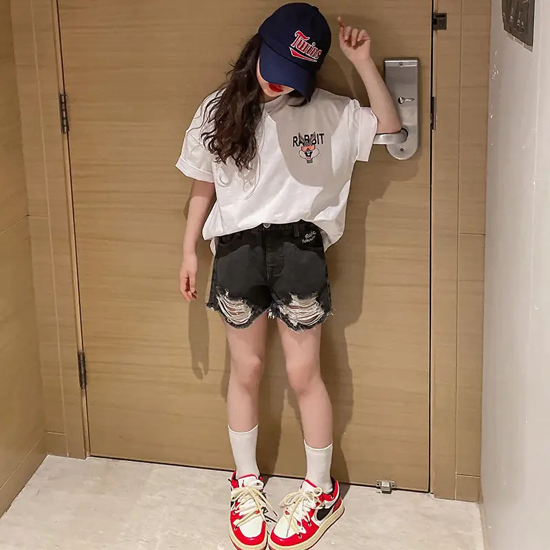 Girls Cotton Printed T-Shirt Medium Large Summer Wear