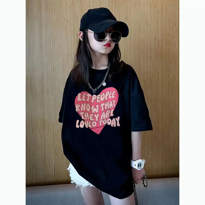 Girls Cotton Printed T-Shirt Medium Large Summer Wear