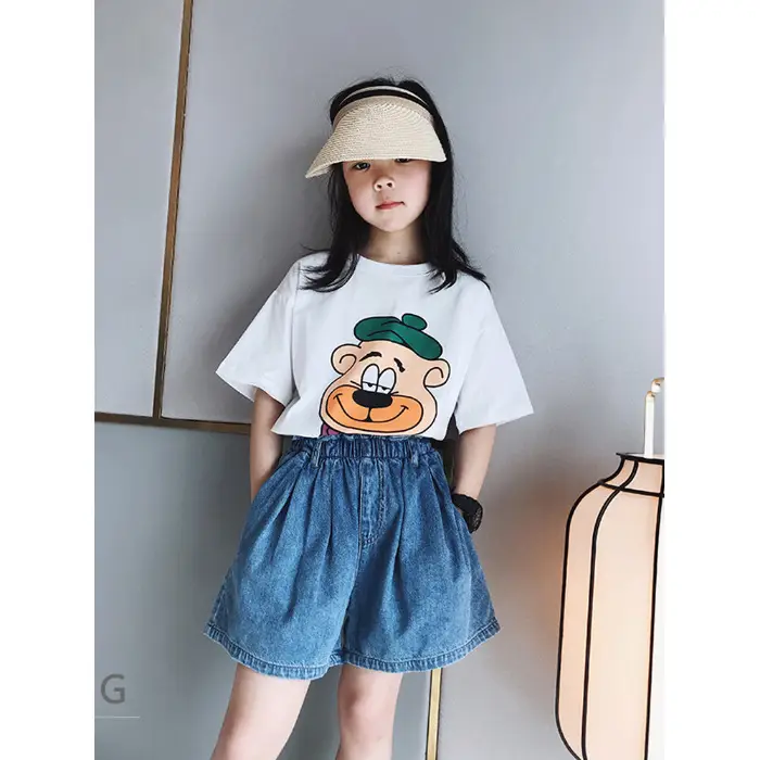Girls Cotton Printed T-Shirt Medium Large Summer Wear