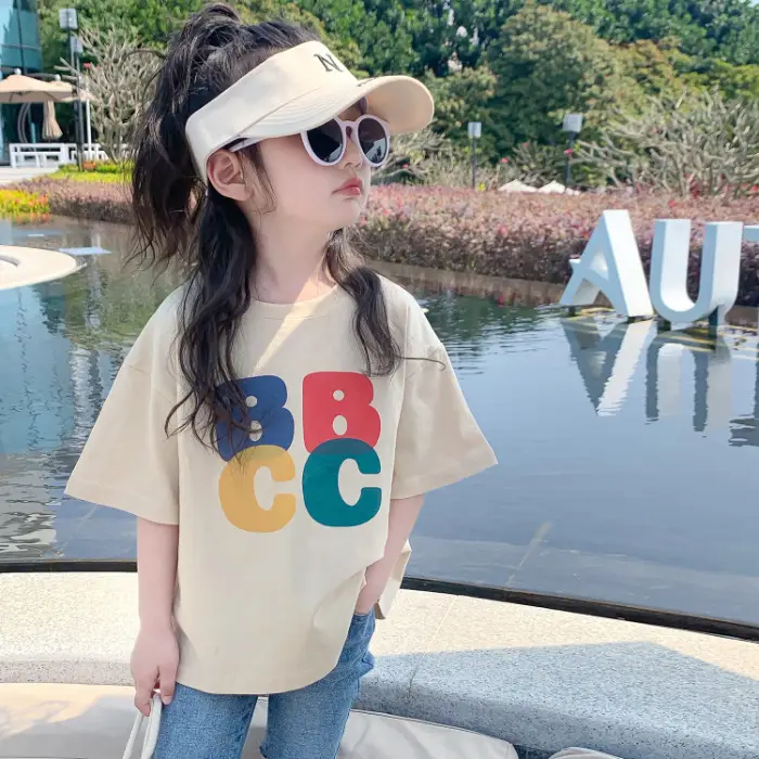 Girls Cotton Printed T-Shirt Medium Large Summer Wear