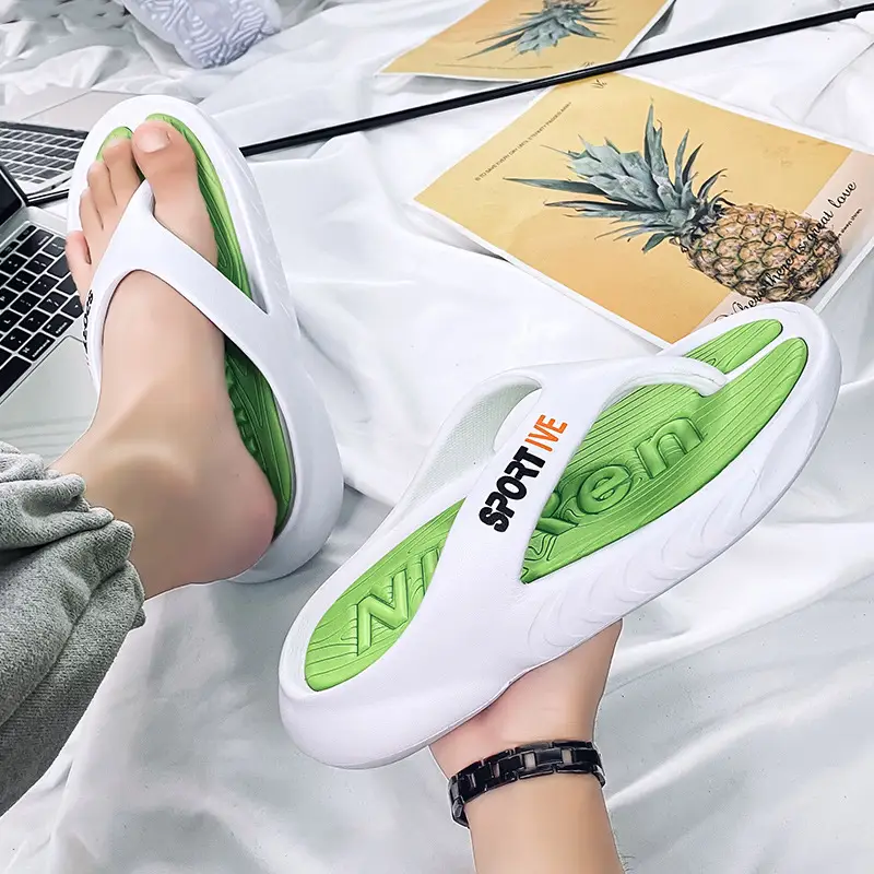 Men's Green EVA Slip-On Sandals Large Summer Casual