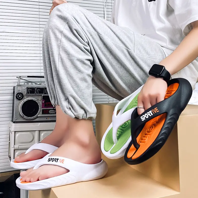 Men's Green EVA Slip-On Sandals Large Summer Casual