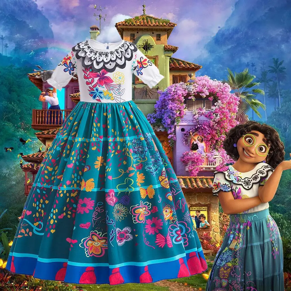 2023 Cross-border New Magic Full House Encanto Princess Dress Kids Dress with Bag - Image 28