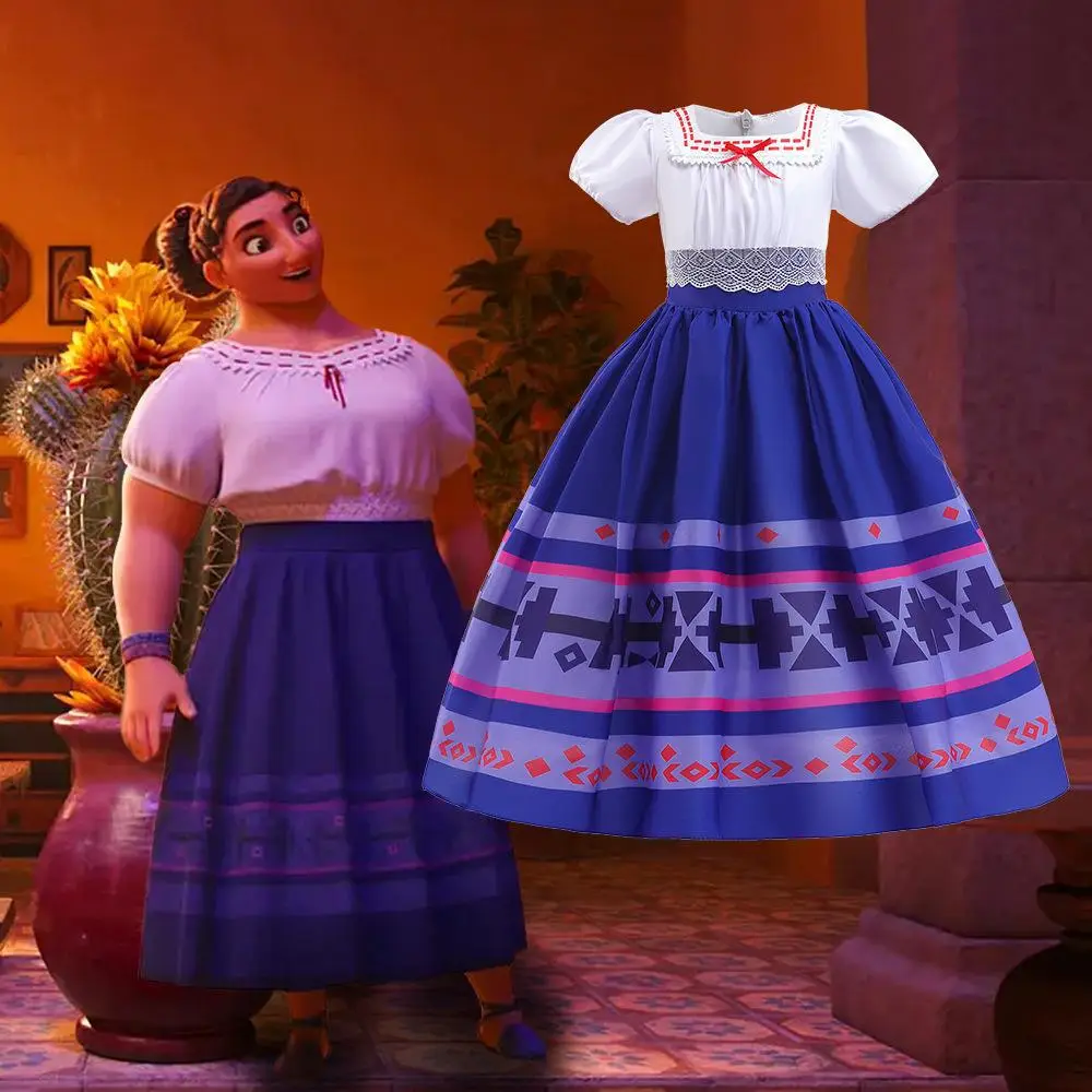 2023 Cross-border New Magic Full House Encanto Princess Dress Kids Dress with Bag - Image 29