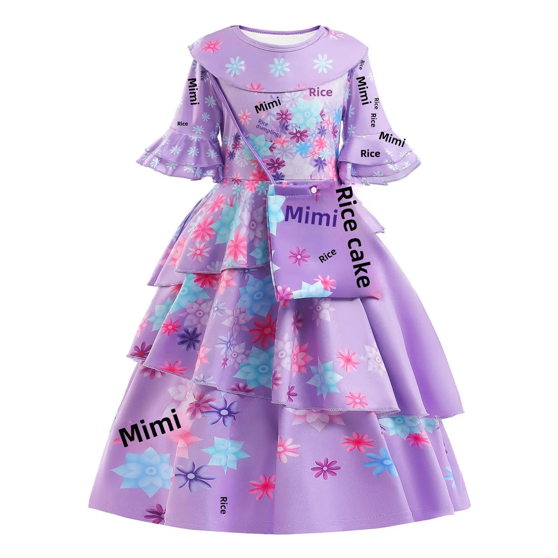 2023 Cross-border New Magic Full House Encanto Princess Dress Kids Dress with Bag - Image 19