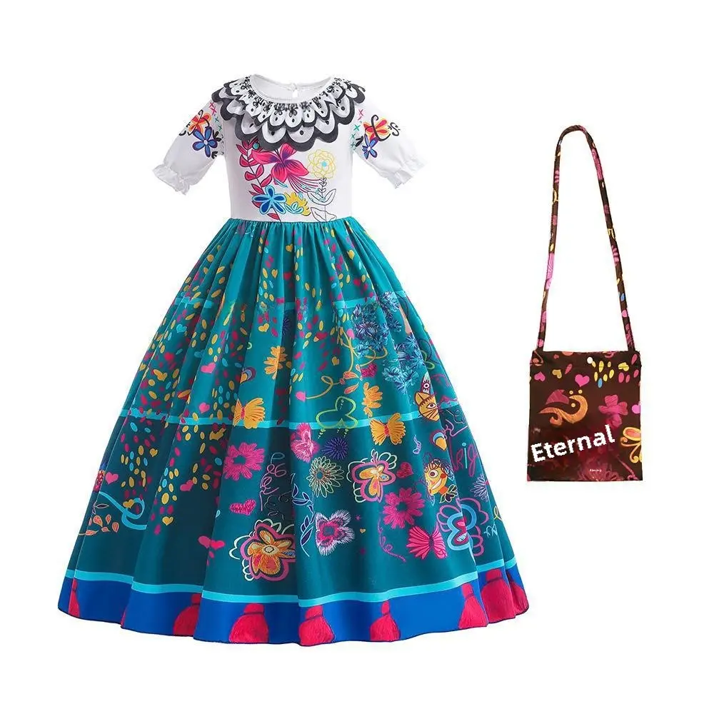 2023 Cross-border New Magic Full House Encanto Princess Dress Kids Dress with Bag - Image 21
