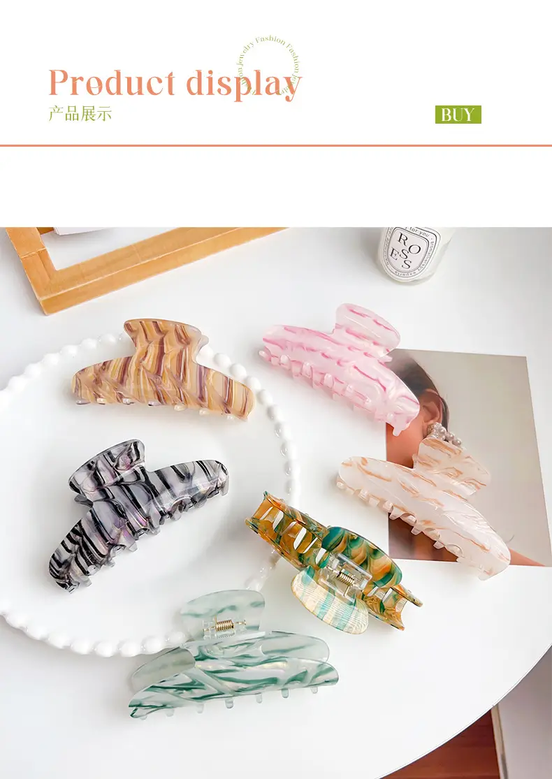 Elegant Green Shark Hair Clip for Women — feature 5