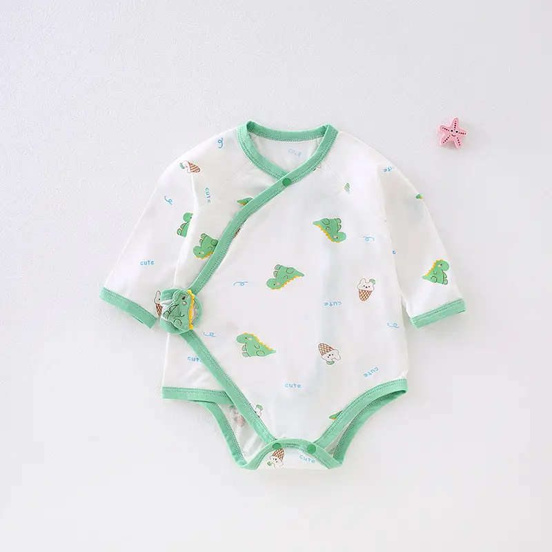 Baby Summer Triangle Harem Pure Cotton Long Sleeve Jumpsuit - Image 6
