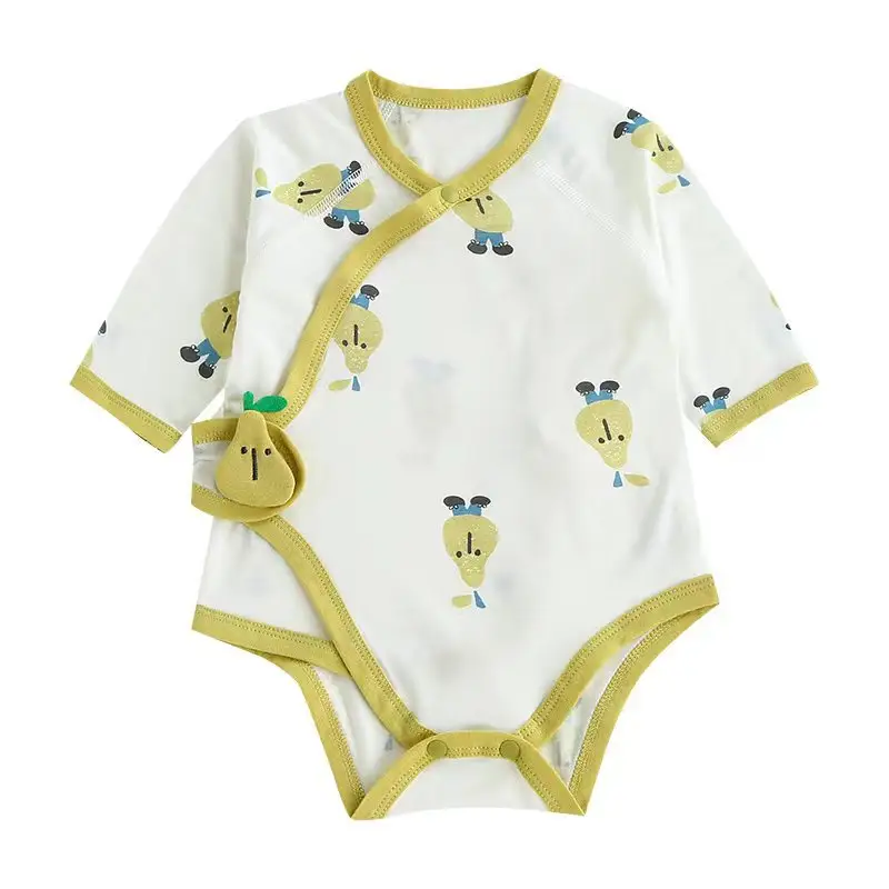 Baby Summer Triangle Harem Pure Cotton Long Sleeve Jumpsuit - Image 7