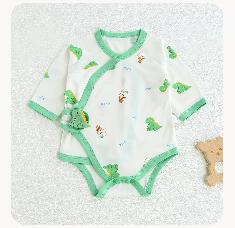 Baby Summer Triangle Harem Pure Cotton Long Sleeve Jumpsuit — feature 10
