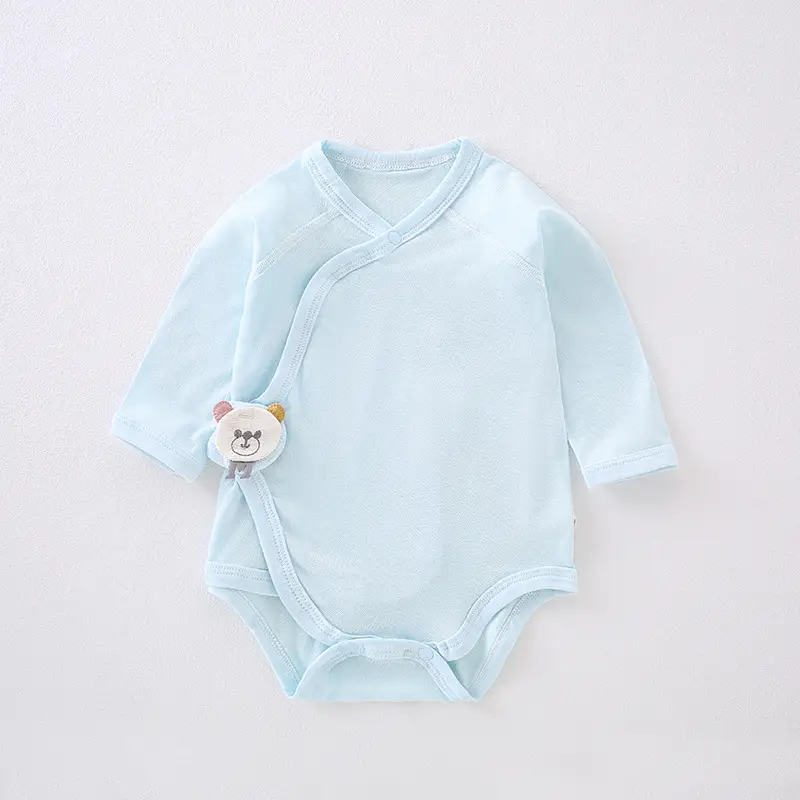 Baby Summer Triangle Harem Pure Cotton Long Sleeve Jumpsuit - Image 3