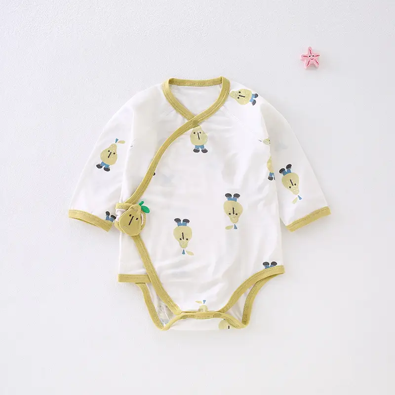 Baby Summer Triangle Harem Pure Cotton Long Sleeve Jumpsuit - Image 5