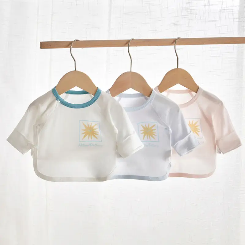 Newborn Baby Top Heshang Modal Pink Boneless Half Back - Image 3