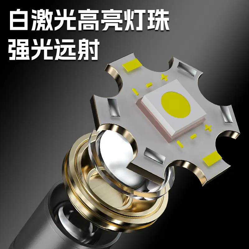 Laser Flashlight with USB Input & Zoom - Image 3