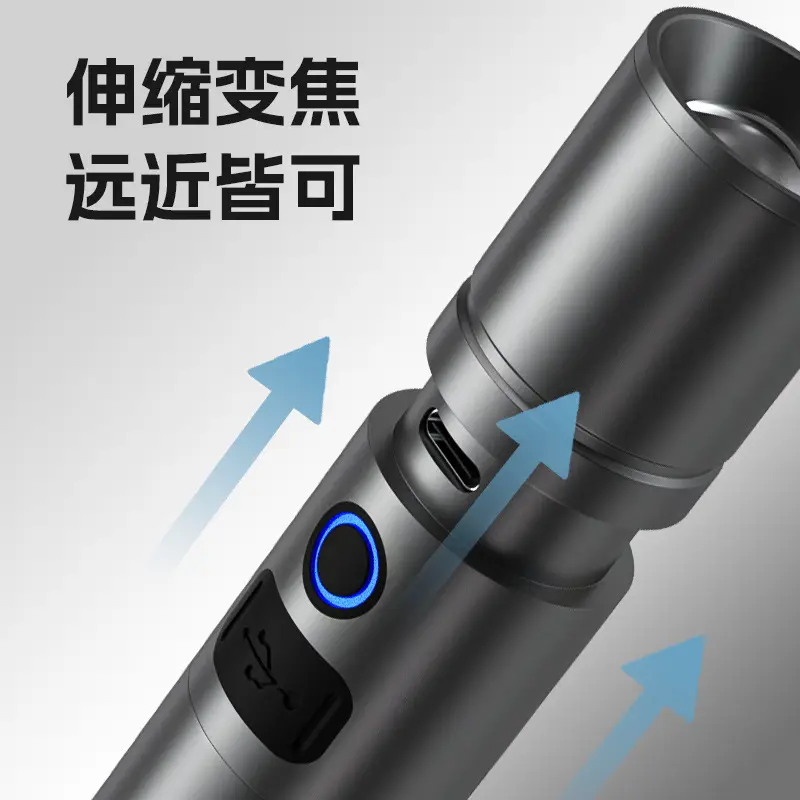 Laser Flashlight with USB Input & Zoom - Image 4