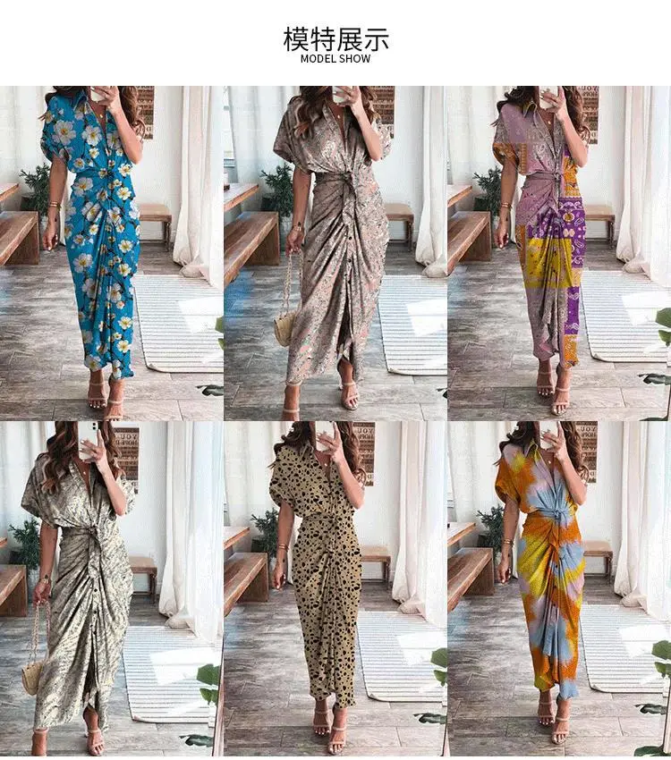 Cross-Border Printed Lace-Up Shirt for Women 2025 — feature 29