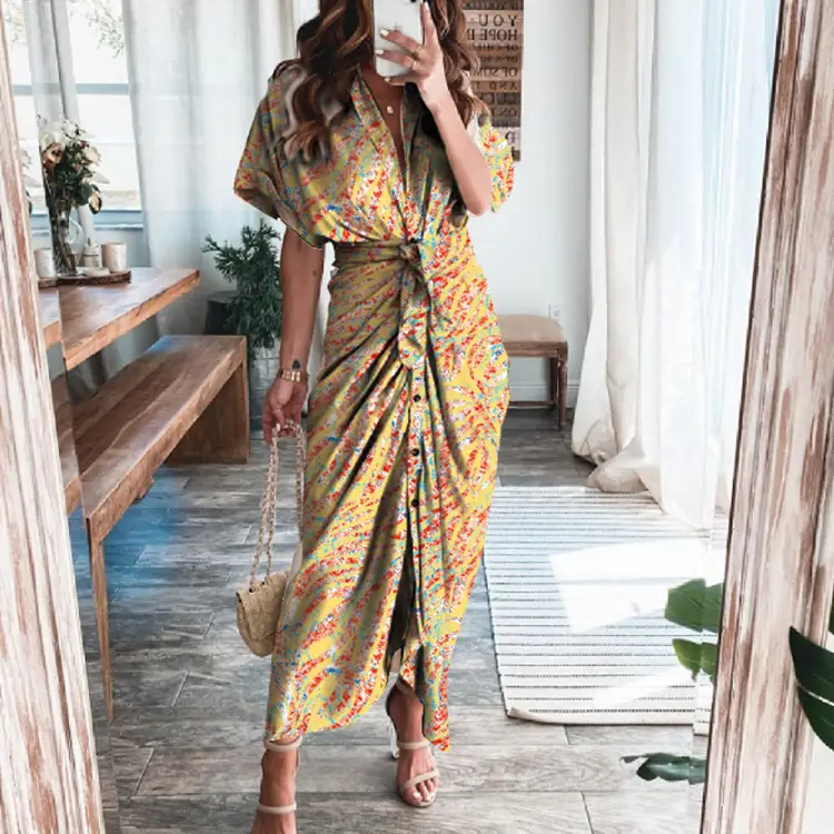 Cross-Border Printed Lace-Up Shirt for Women 2025 — feature 30