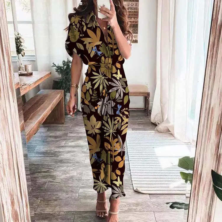 Cross-Border Printed Lace-Up Shirt for Women 2025 — feature 31
