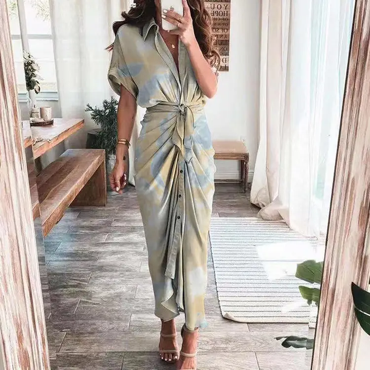 Cross-Border Printed Lace-Up Shirt for Women 2025 — feature 36