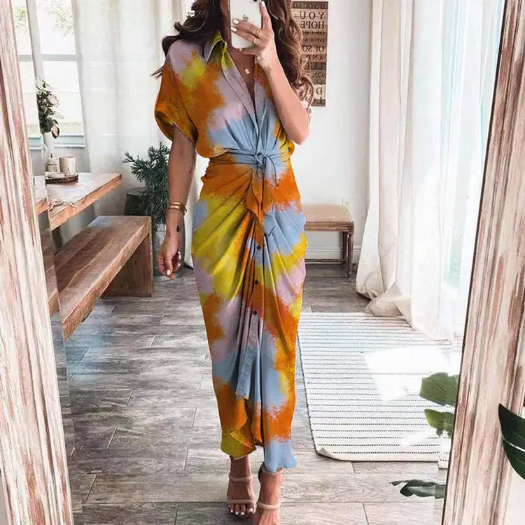Cross-Border Printed Lace-Up Shirt for Women 2025 — feature 38