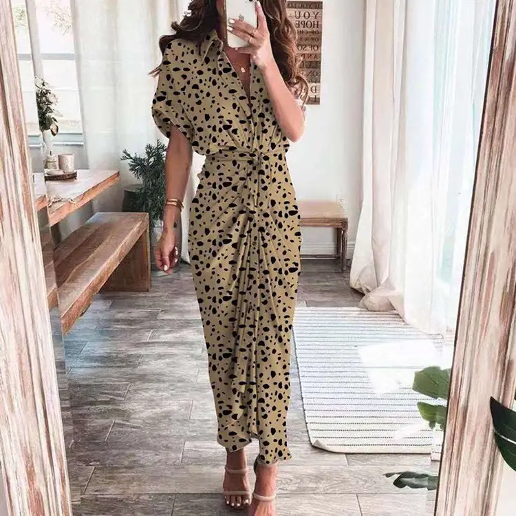 Cross-Border Printed Lace-Up Shirt for Women 2025 — feature 40