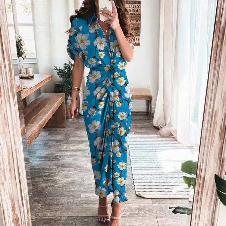 Cross-Border Printed Lace-Up Shirt for Women 2025 — feature 43