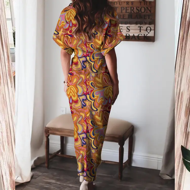 Cross-Border Printed Lace-Up Shirt for Women 2025 — feature 45