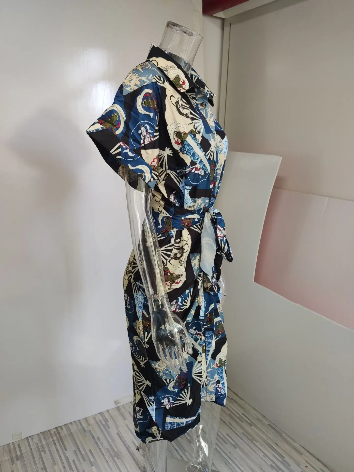 Cross-Border Printed Lace-Up Shirt for Women 2025 — feature 49