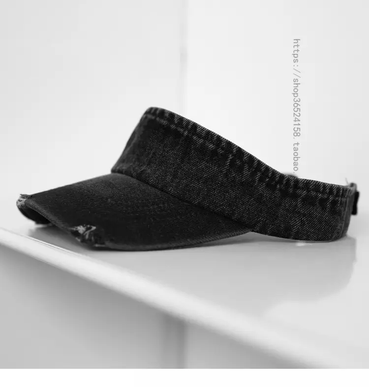 Women Denim Ripped Hat Sunscreen Cap New Washed — feature 7