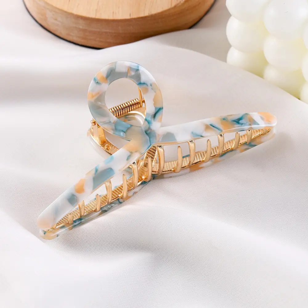 Korean Style Shark Clip Hair Grab with Leopard Print - Image 13