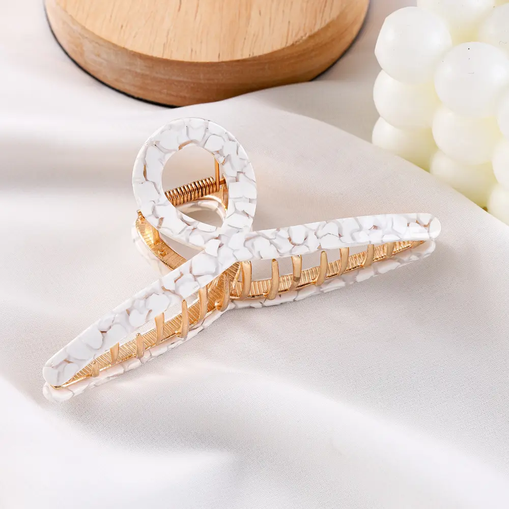 Korean Style Shark Clip Hair Grab with Leopard Print — feature 13