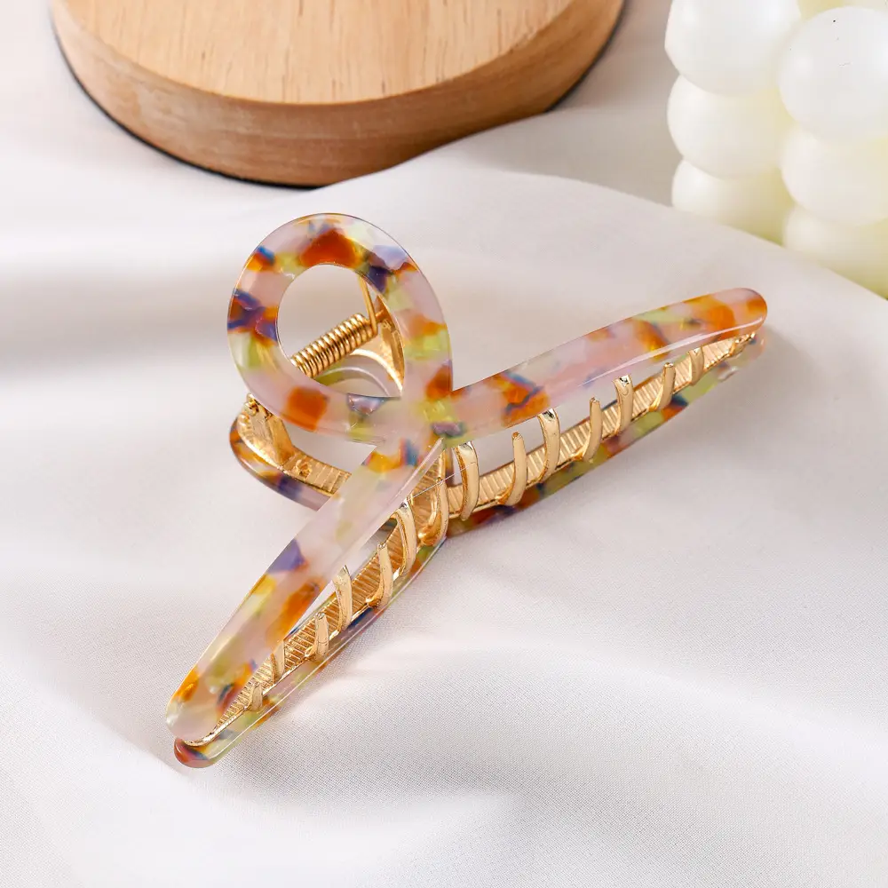 Korean Style Shark Clip Hair Grab with Leopard Print — feature 9