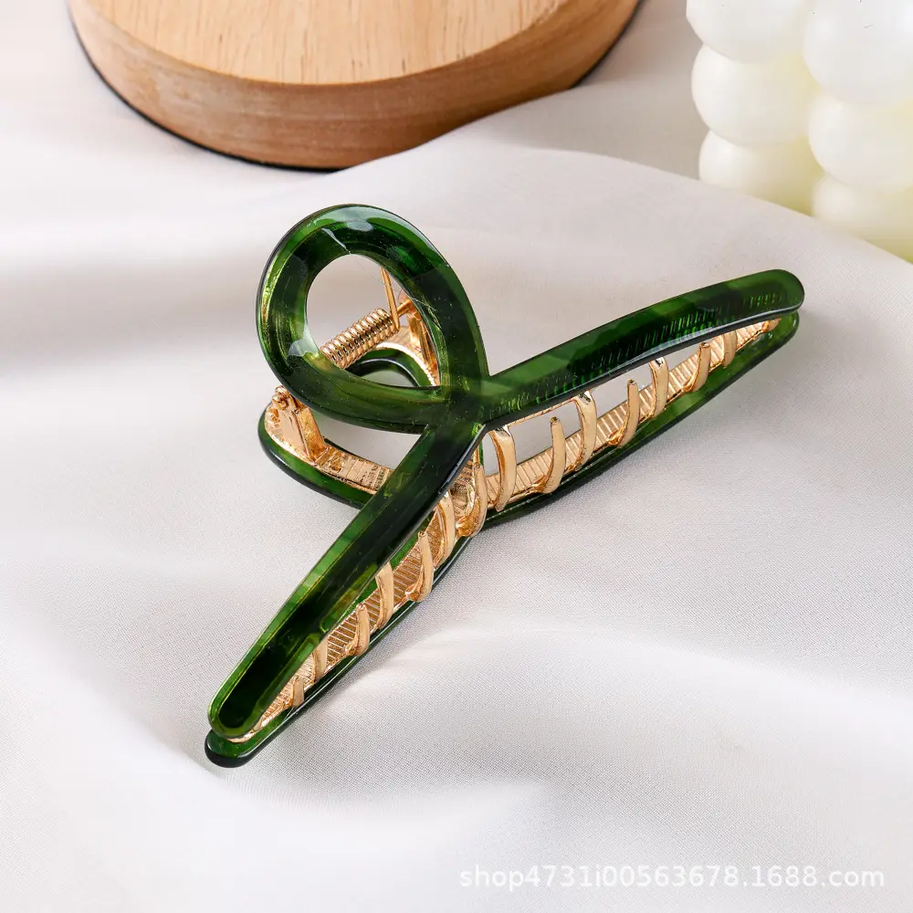 Korean Style Shark Clip Hair Grab with Leopard Print - Image 6