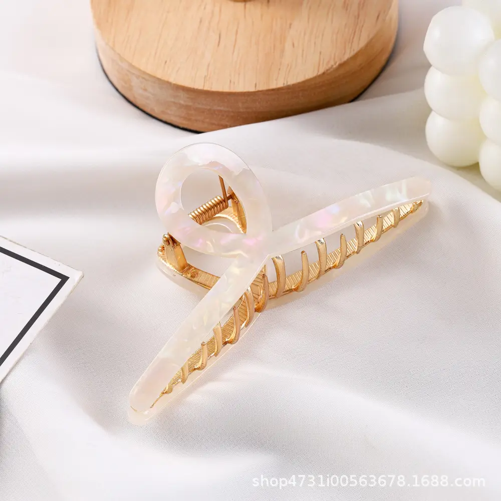 Korean Style Shark Clip Hair Grab with Leopard Print - Image 7