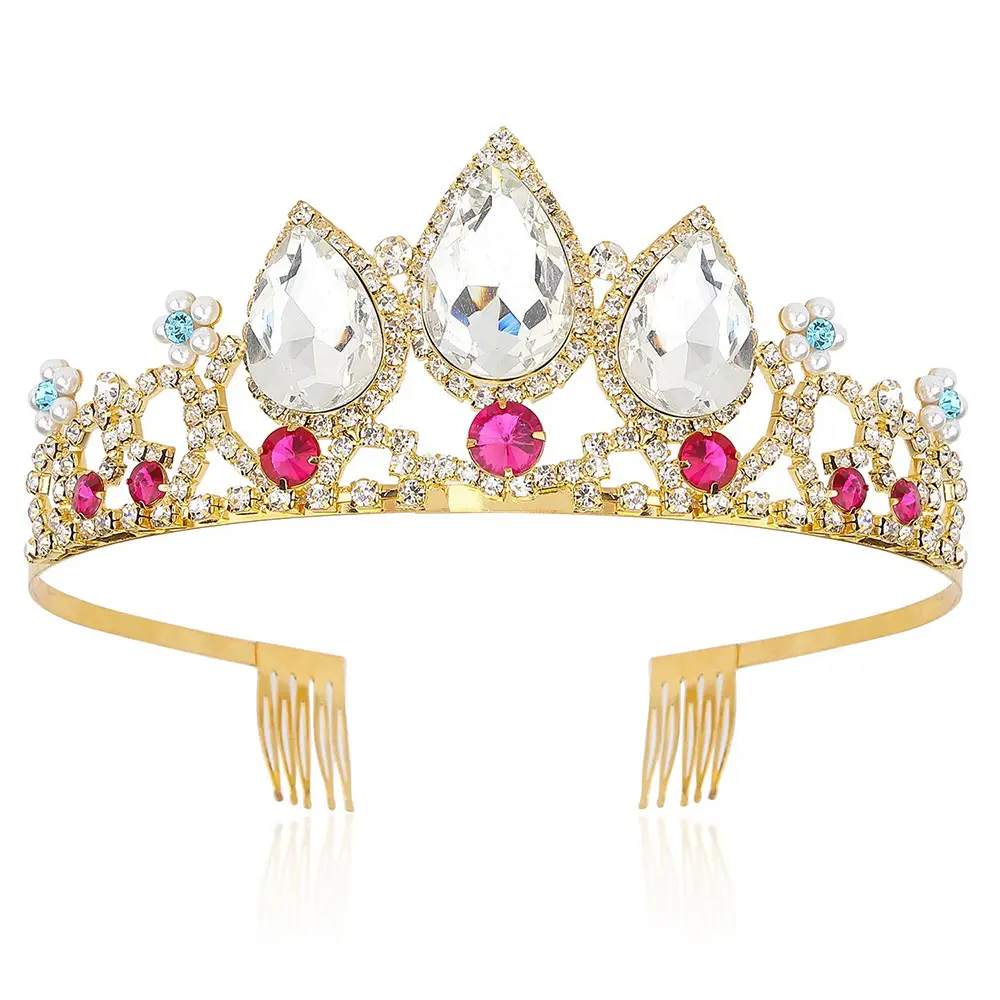 Blue Crystal Princess Tiara Headband for Girls - Image 13