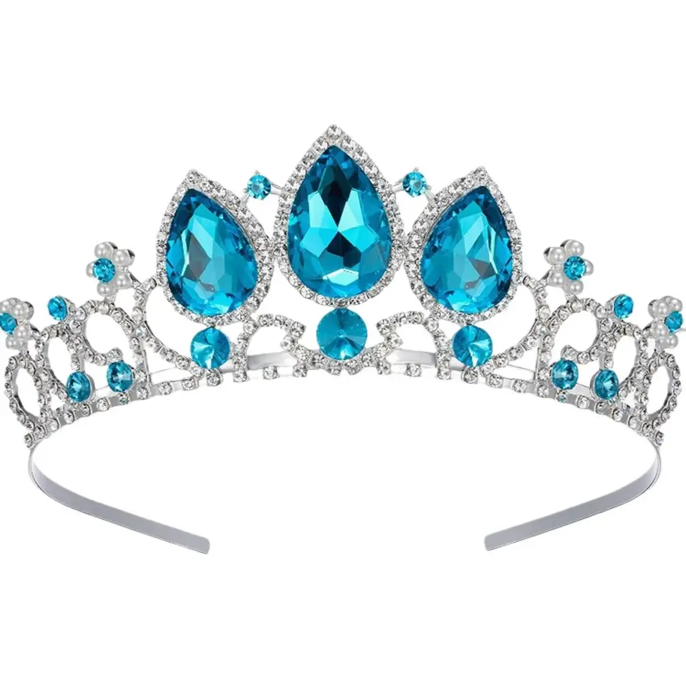 Blue Crystal Princess Tiara Headband for Girls - Image 14