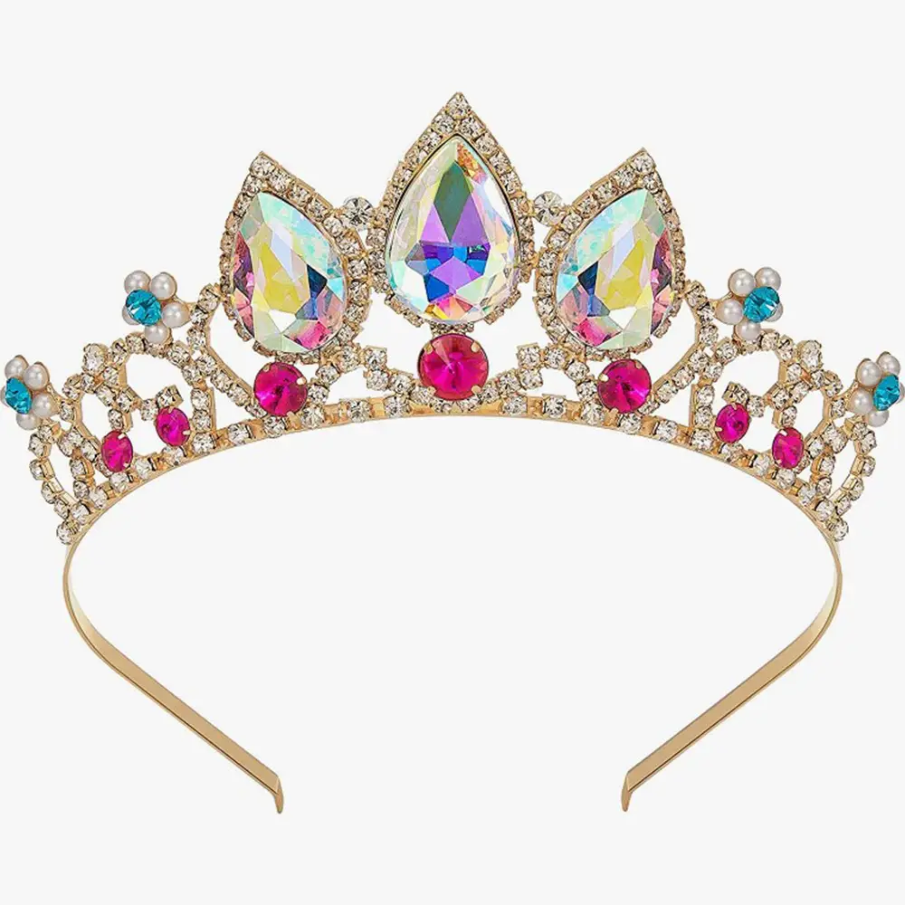 Blue Crystal Princess Tiara Headband for Girls - Image 2