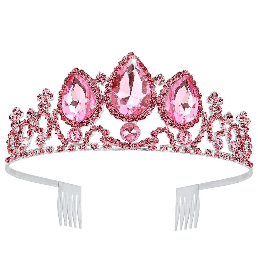 Blue Crystal Princess Tiara Headband for Girls - Image 4