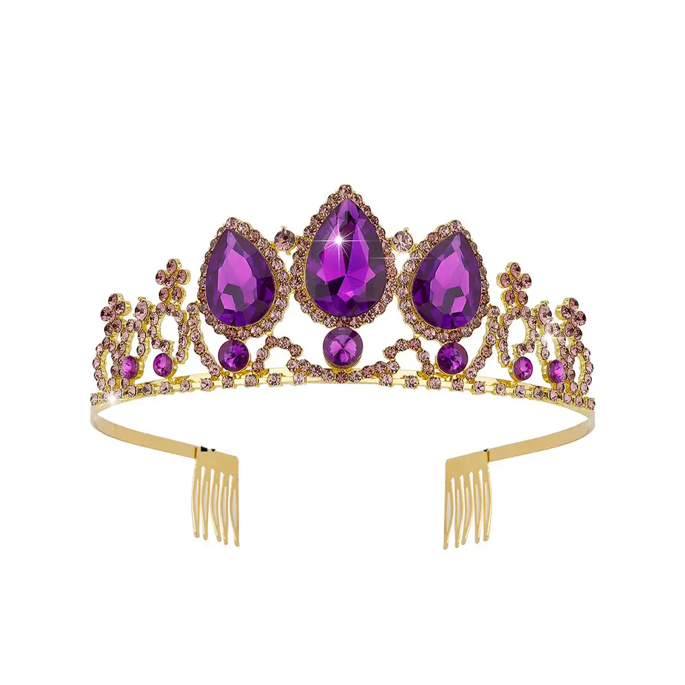 Blue Crystal Princess Tiara Headband for Girls - Image 5