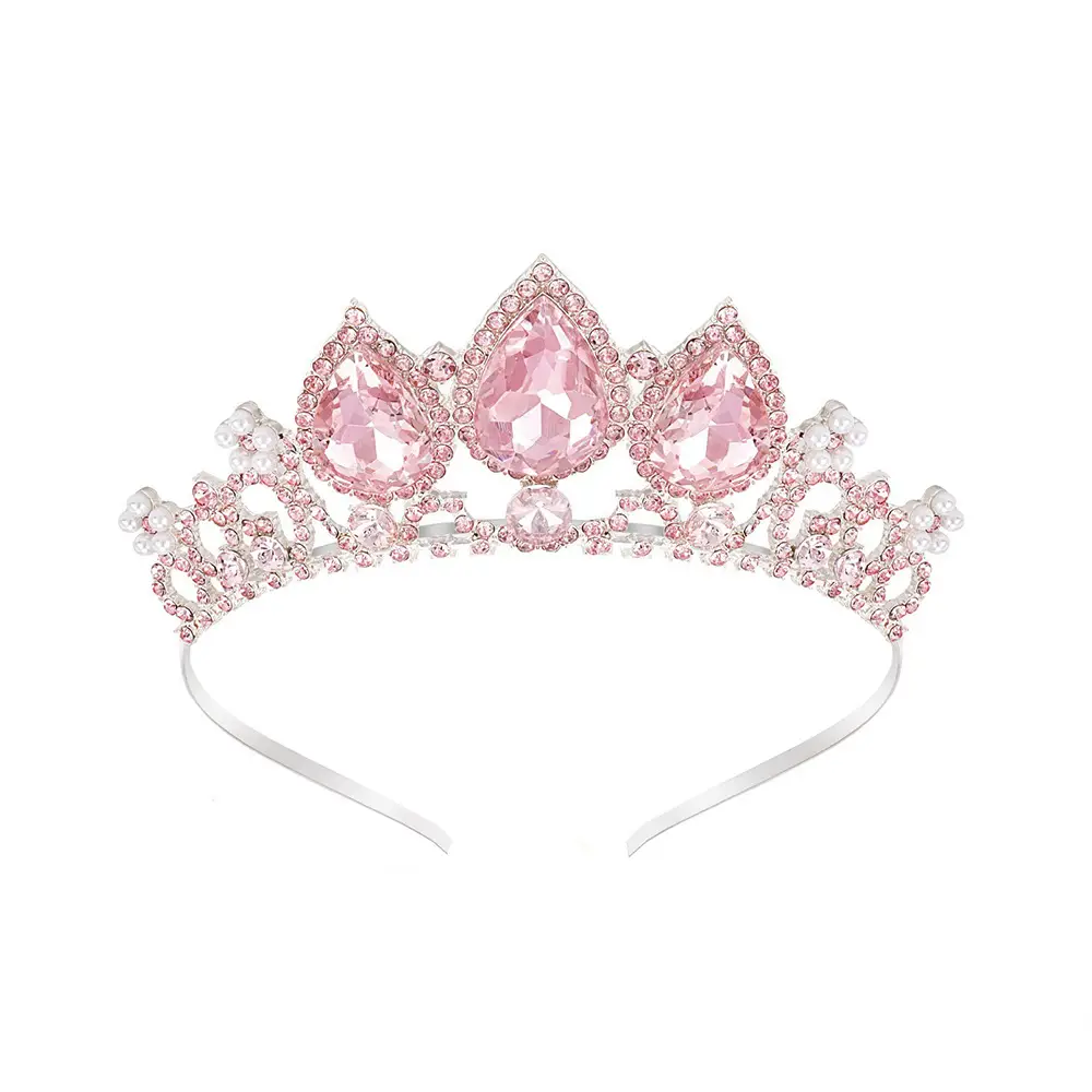 Blue Crystal Princess Tiara Headband for Girls - Image 6