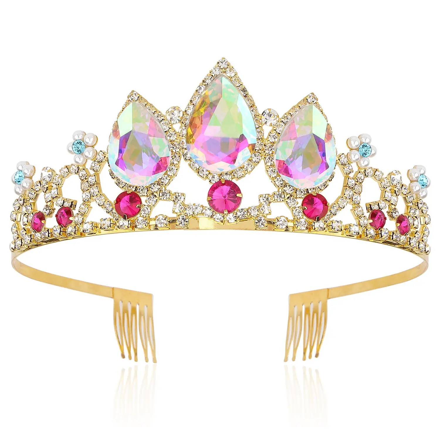 Blue Crystal Princess Tiara Headband for Girls - Image 8