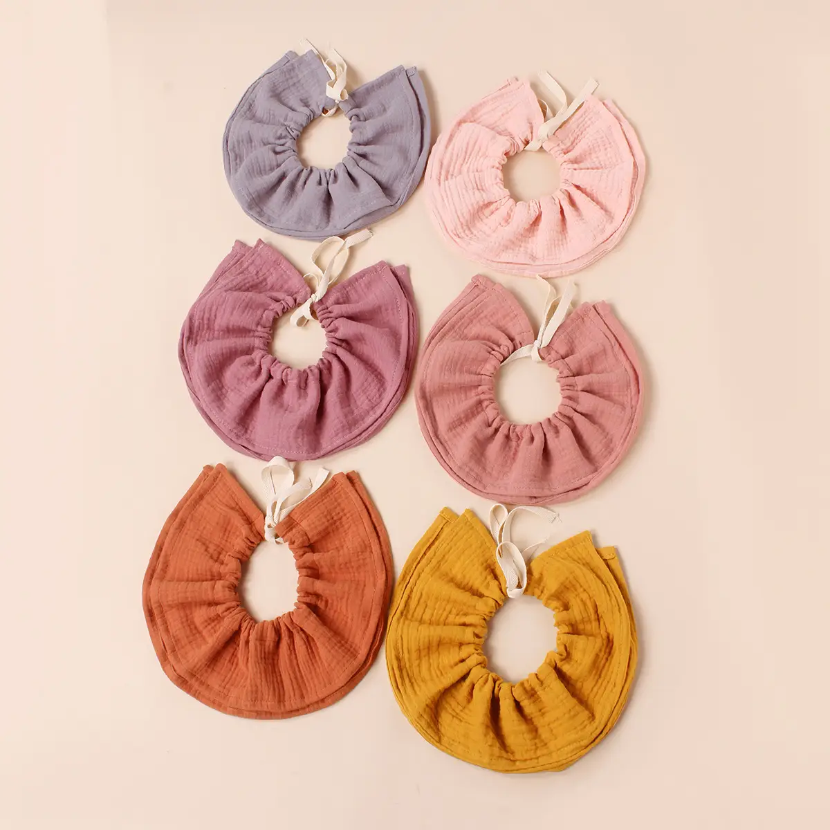 Adjustable Cotton Baby Bibs 360 Round Lace-Up — feature 4