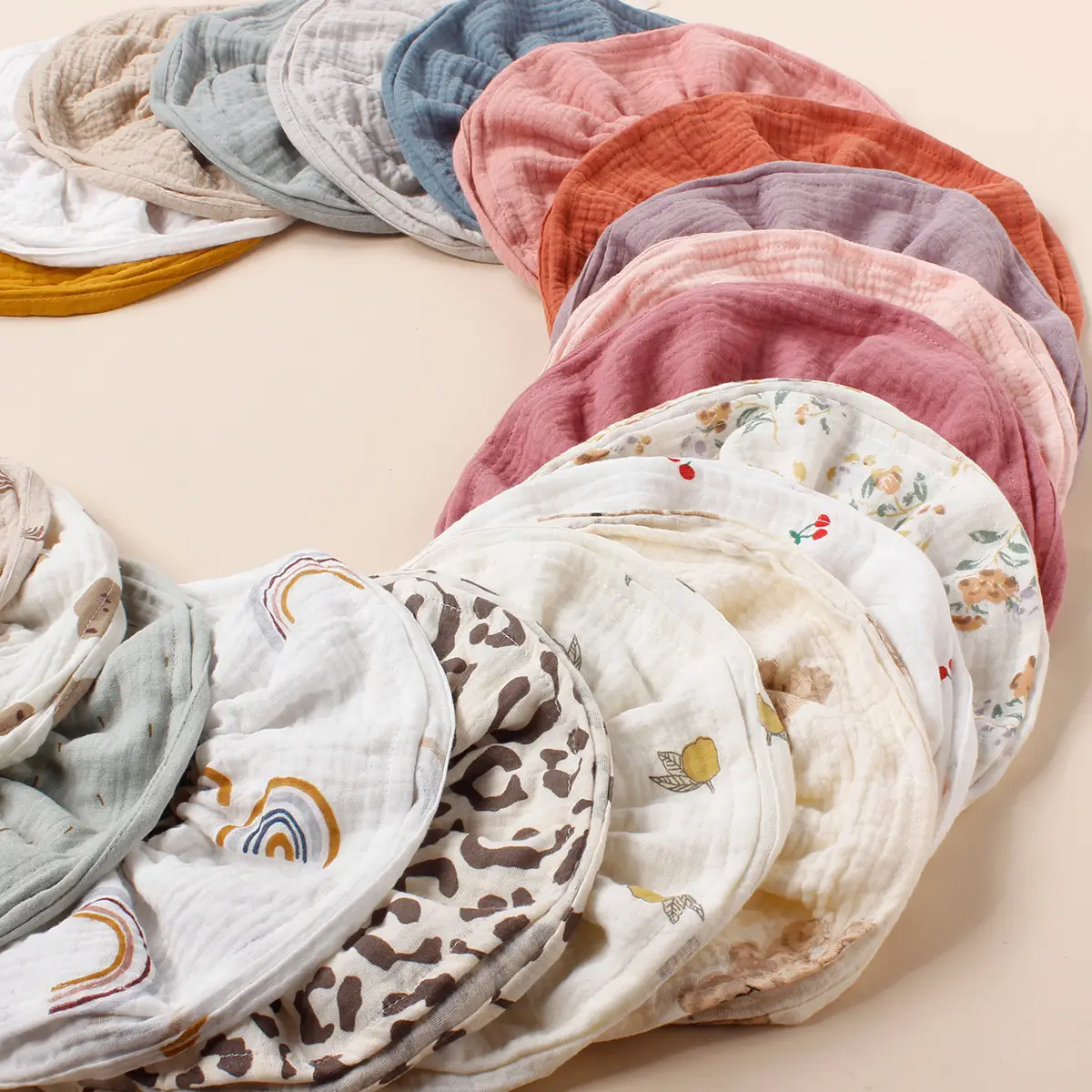 Adjustable Cotton Baby Bibs 360 Round Lace-Up — feature 7